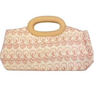 Vintage 1990s Victoria’s Secret purse embroidered handbag pink clutch white
